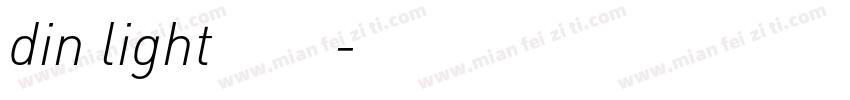 din light字体字体转换